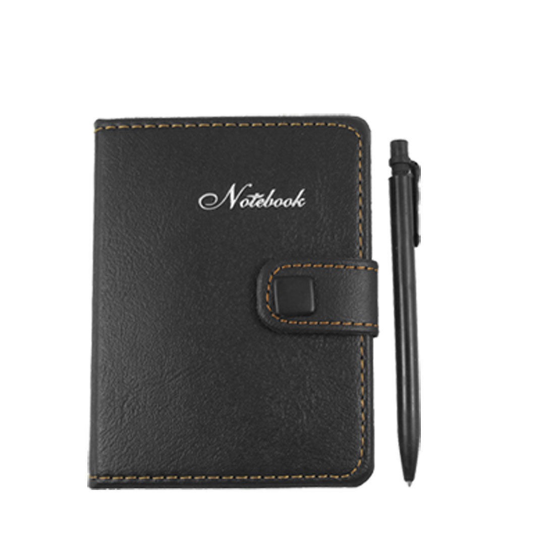Soft Faux Leather Cover Memo Writing Notebook With Pen