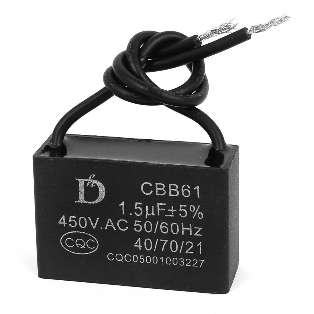 CBB61 1.5uF 450V Rectangular Shape Capacitor for Motor Running
