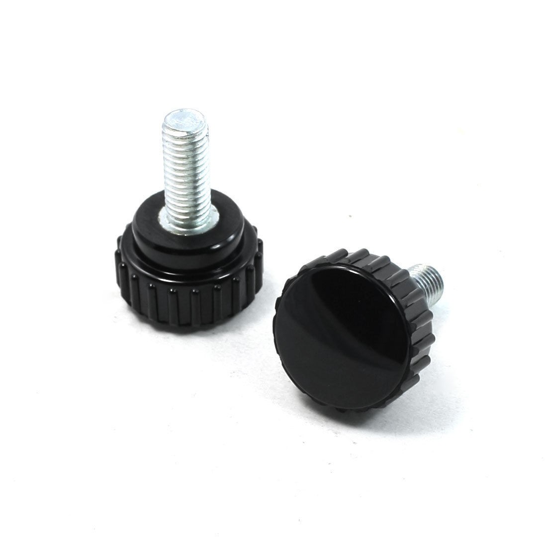 2 Pcs Mechanical Equipment 8mm Male Thread Screw On Type Round Clamping Knob