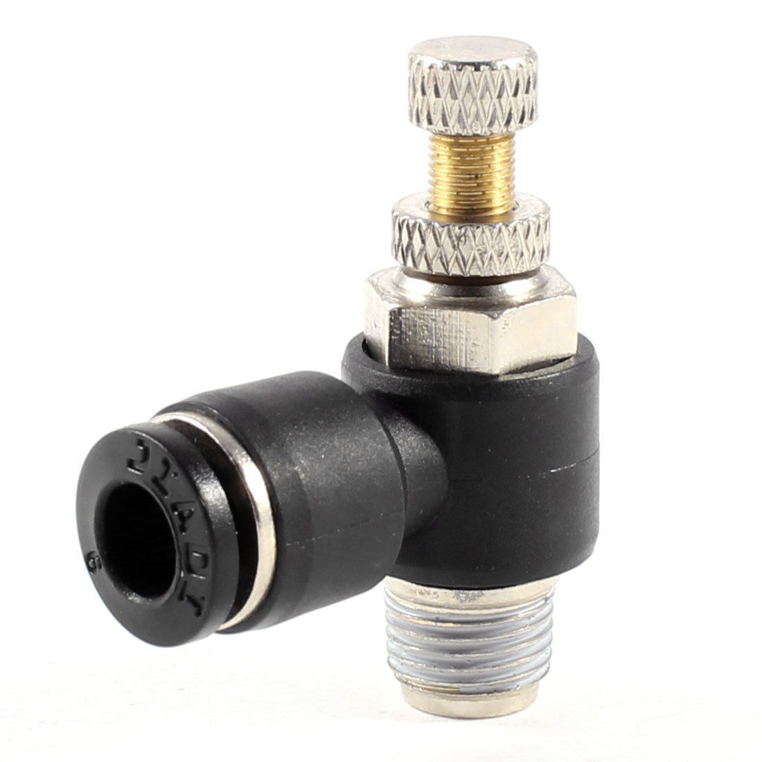 16mm Male Thread 10mm Tube Push in Fitting Speed Flow Controller Air Valve