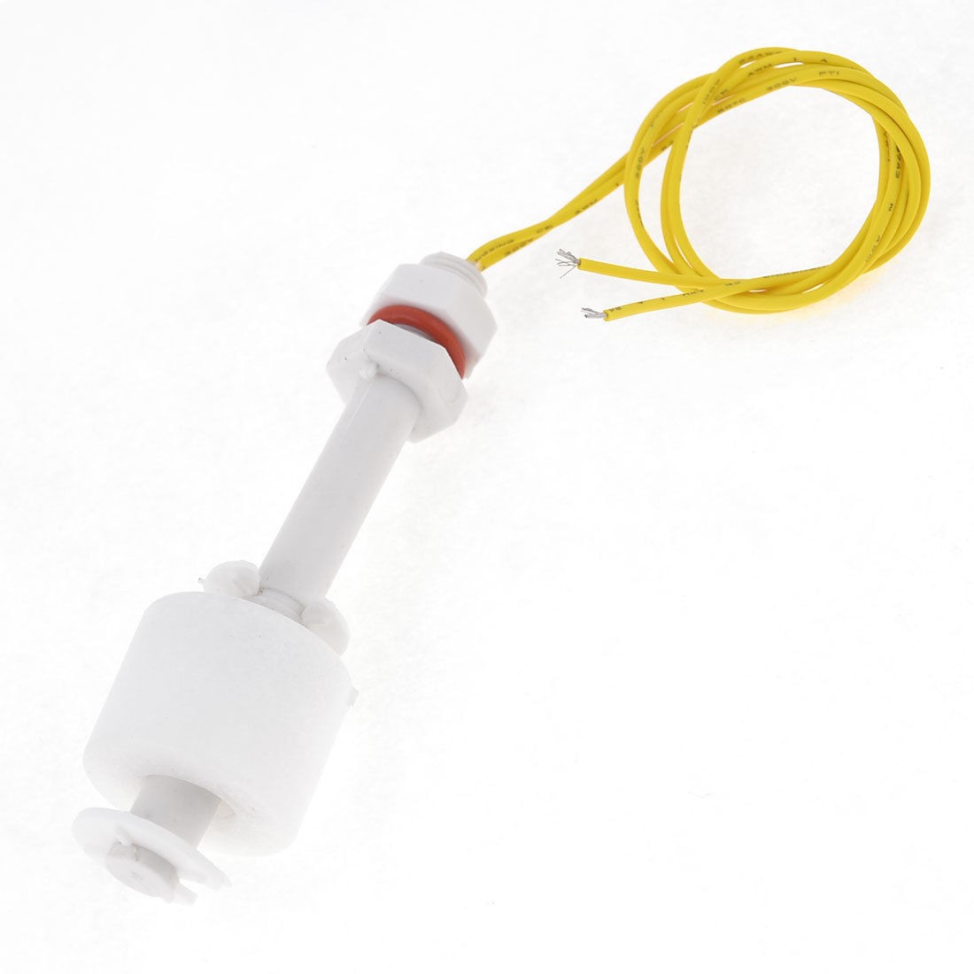Tank Pool Liquid Level Sensor Right Angle Float Switch 100V DC 0.5A White Yellow
