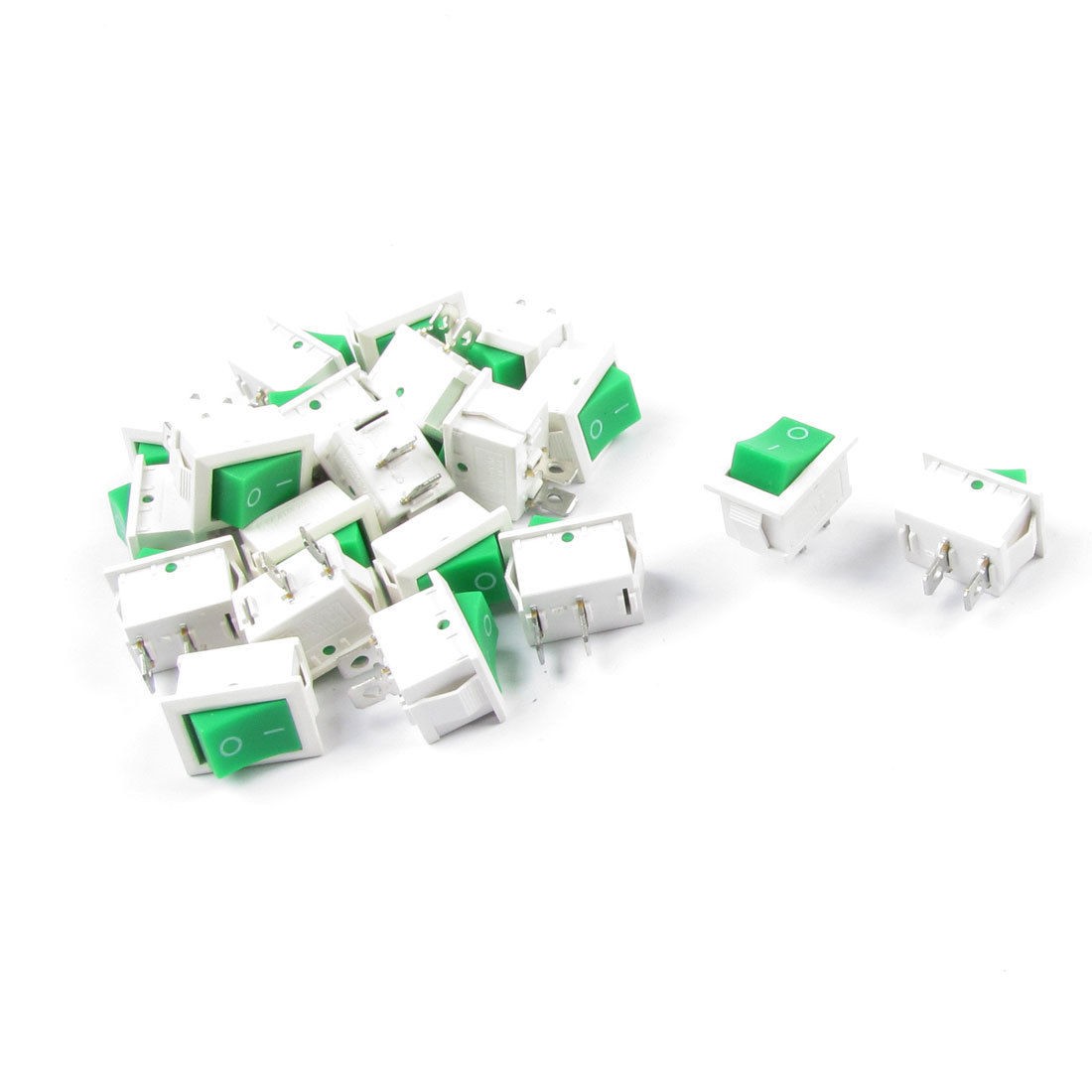 20 Pcs 2 Pin On/Off SPST Snap in Boat Rocker Switch 6A AC250V 10A 125VAC