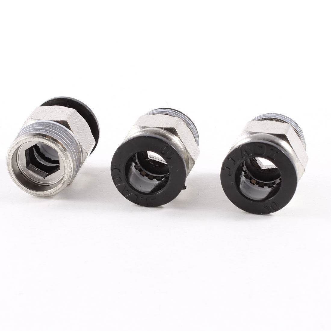 3 8PT x 10mm Joint Air Pneumatic Pipe Hose Connector Quick Copuler Fitting x 3