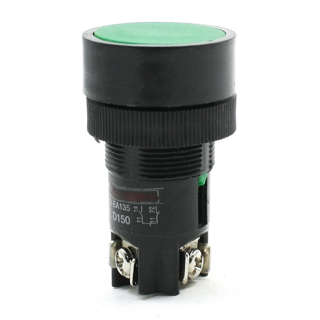 AC 600V 10A SPDT 1NO 1NC 3 Pins Momentary Green Push Button Switch XB2-EA145