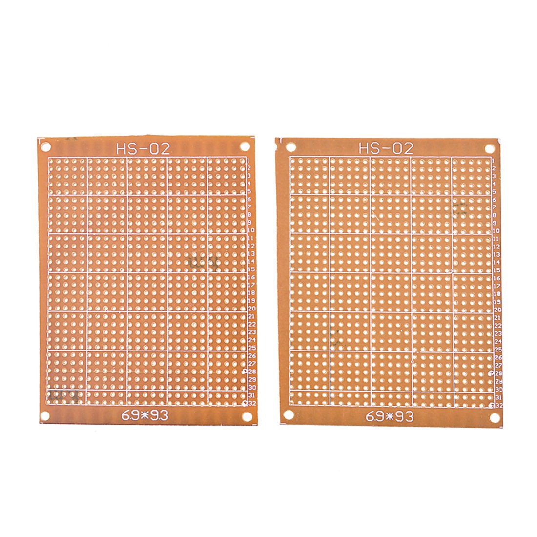 2pcs Prototype Single Side Tinned Universal PCB Circuit Board 6.9x9.3cm