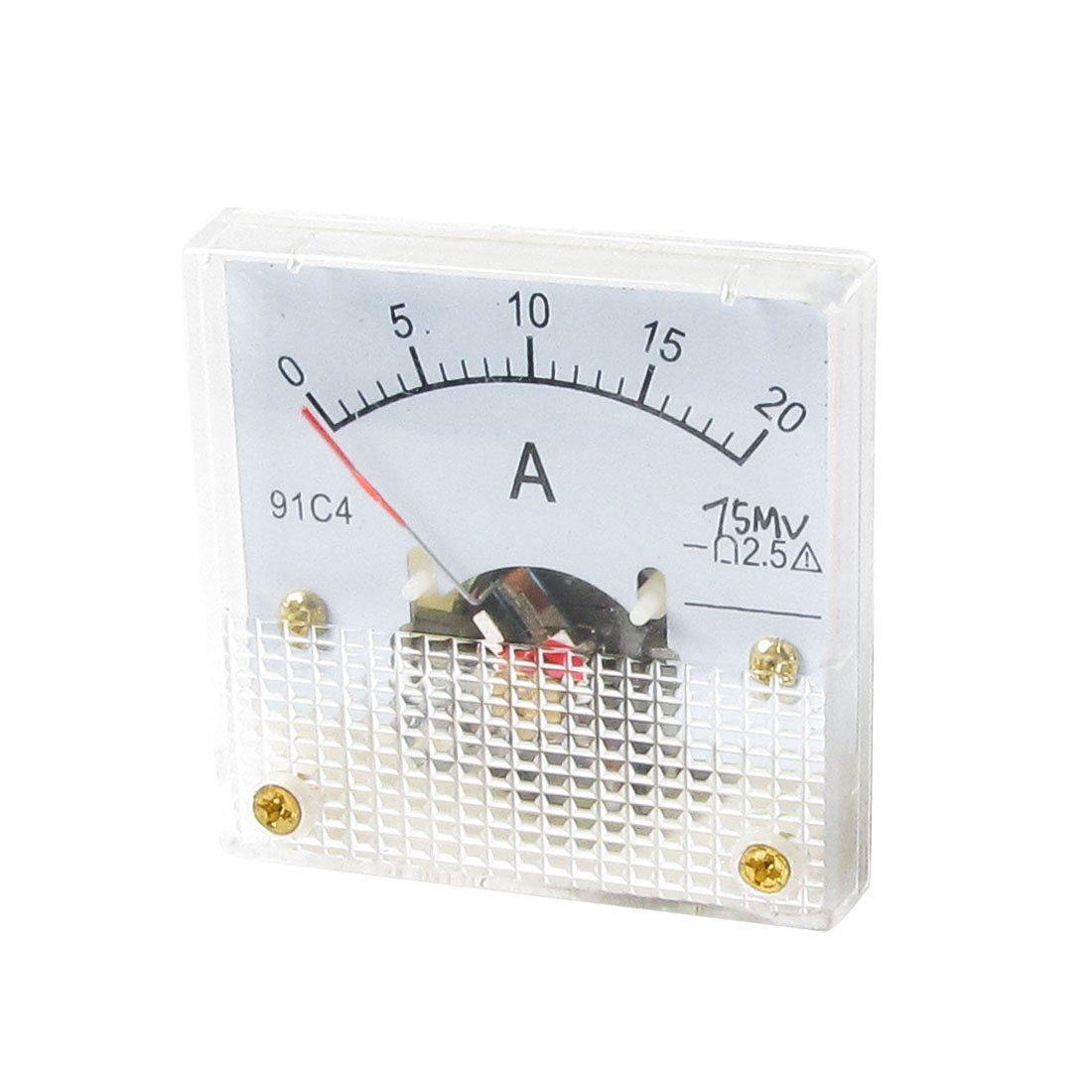 Analogue DC Current Panel Meter 0-20A Amperemeter Gauge w Screws