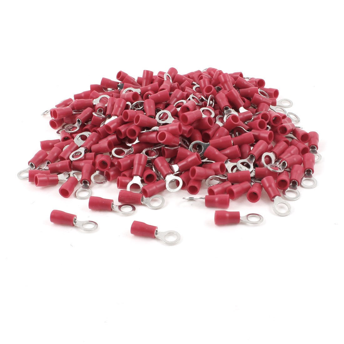 1000PCSS RVS1 25 5 Ring Tongue Type Pre Insulated Terminal Red for A w G 22 16