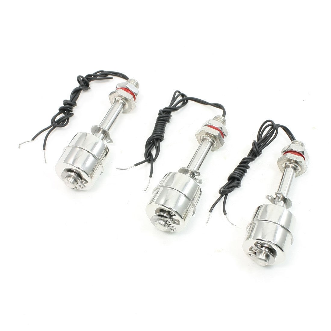 75mm Liquid Water Level Sensor Stainless Steel Floating Switches 3 Pcs