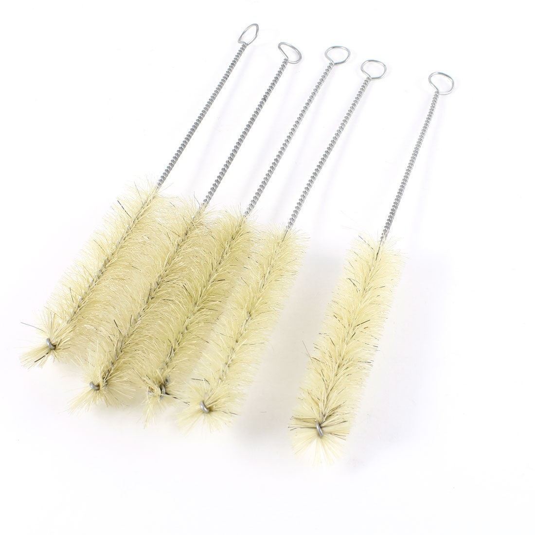 5 x Twisted Metal Handle Test Tube Cup Washing Clean Brush 7.6" Long