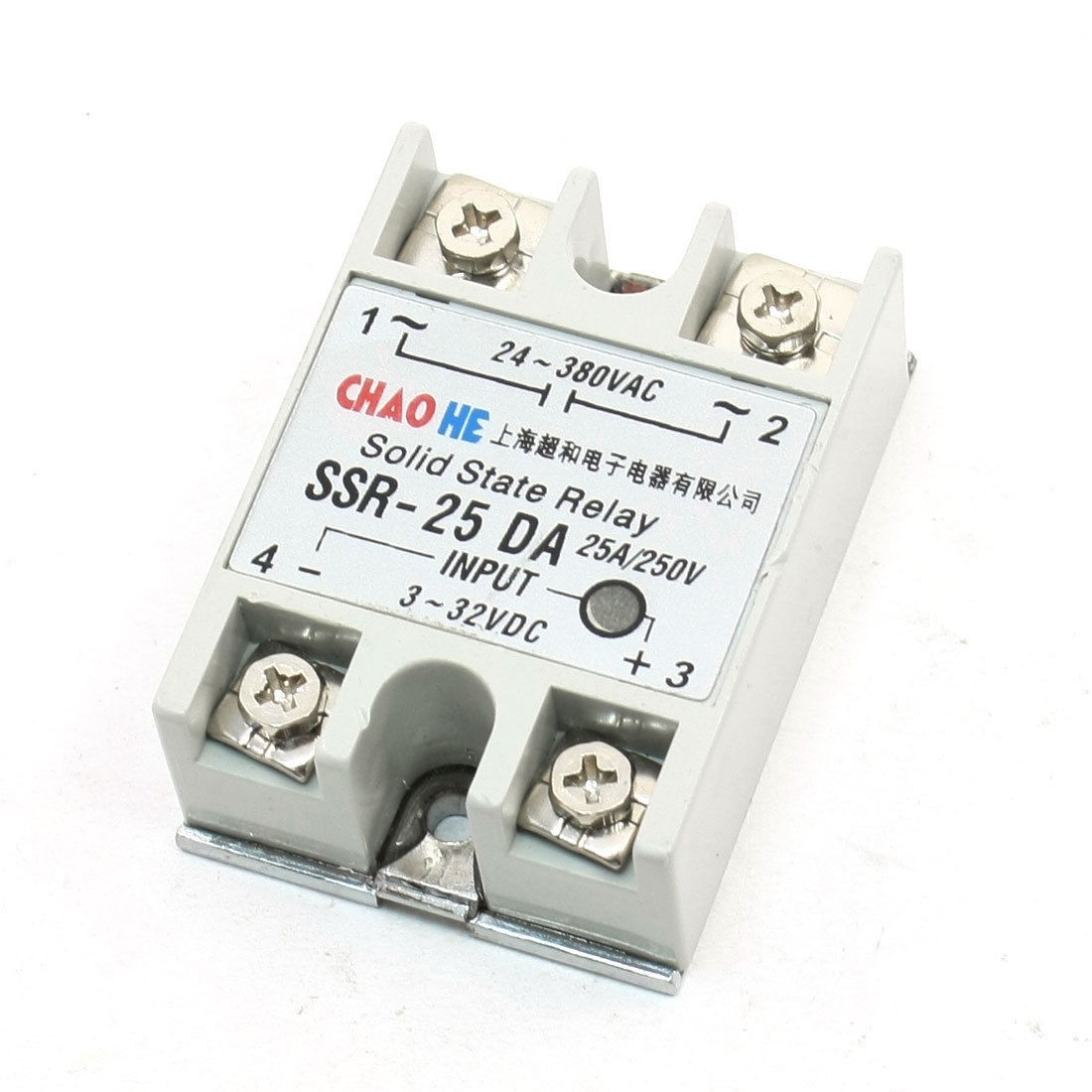 Single Phase DC Control AC Solid State Relay 25A SSR-25 DA Type