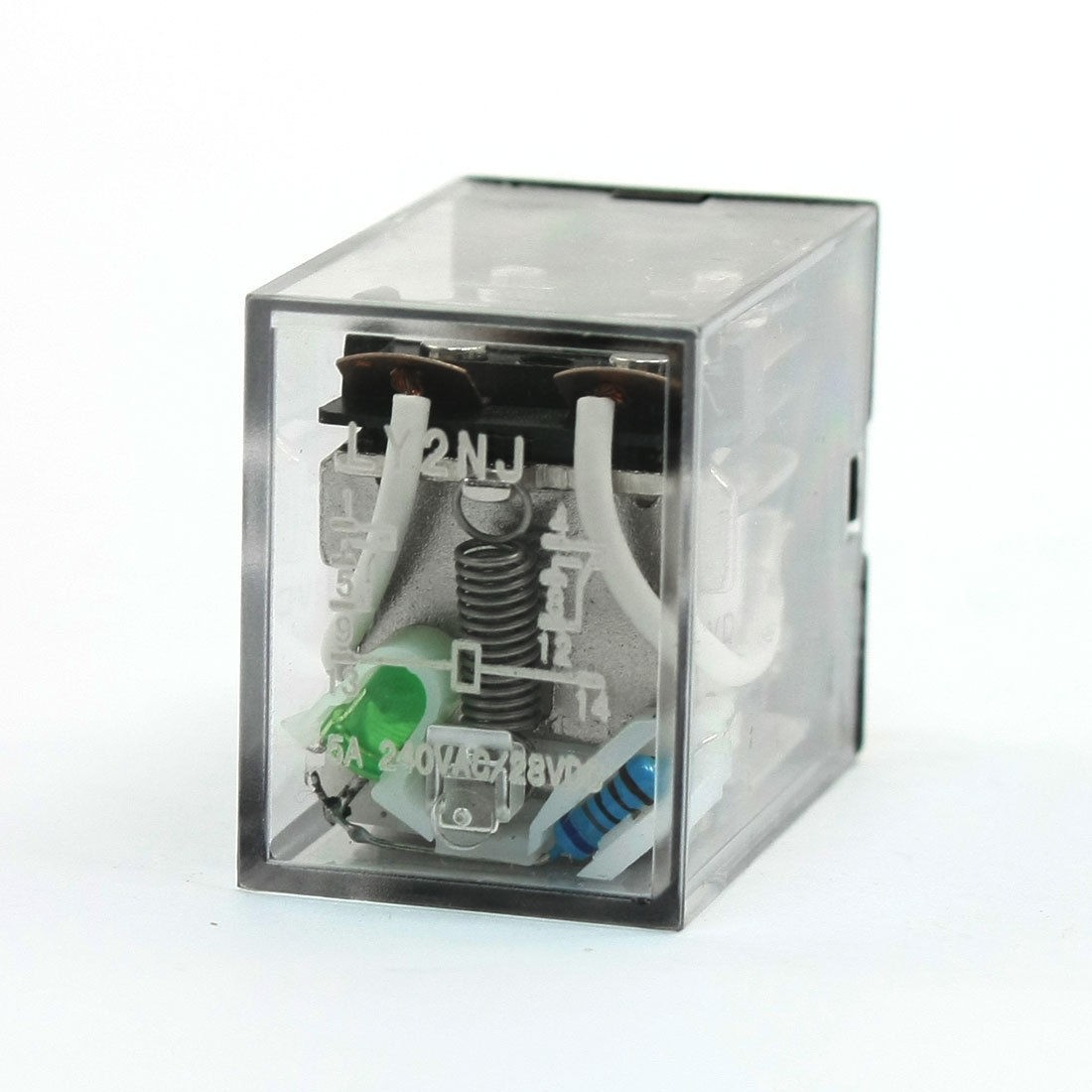 LY2NJ DC 12V Coil Green LED Power Relay 8 Pins DPDT 2NO 2NC