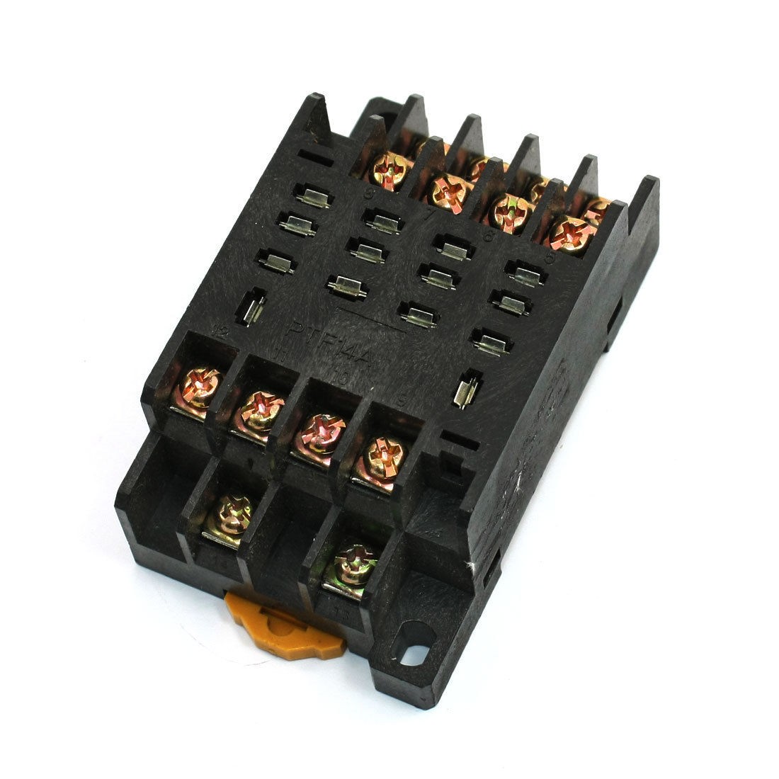 PTF14A 14 Terminals 35mm DIN Rail Power Relay Socket Base for LY4NJ