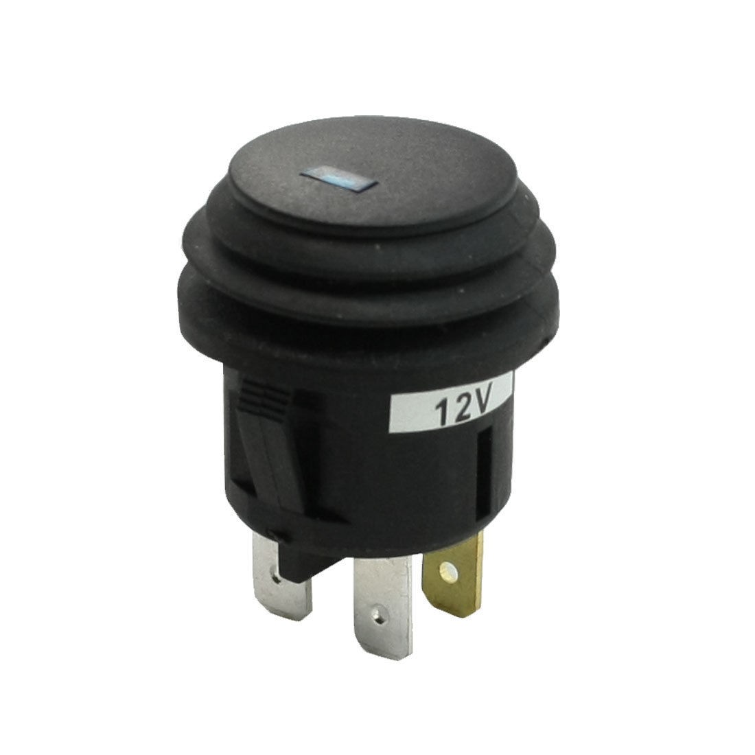 DC 12V 20A ON/OFF SPST Panel Mounting Blue Pilot Lamp Button Switch for Car