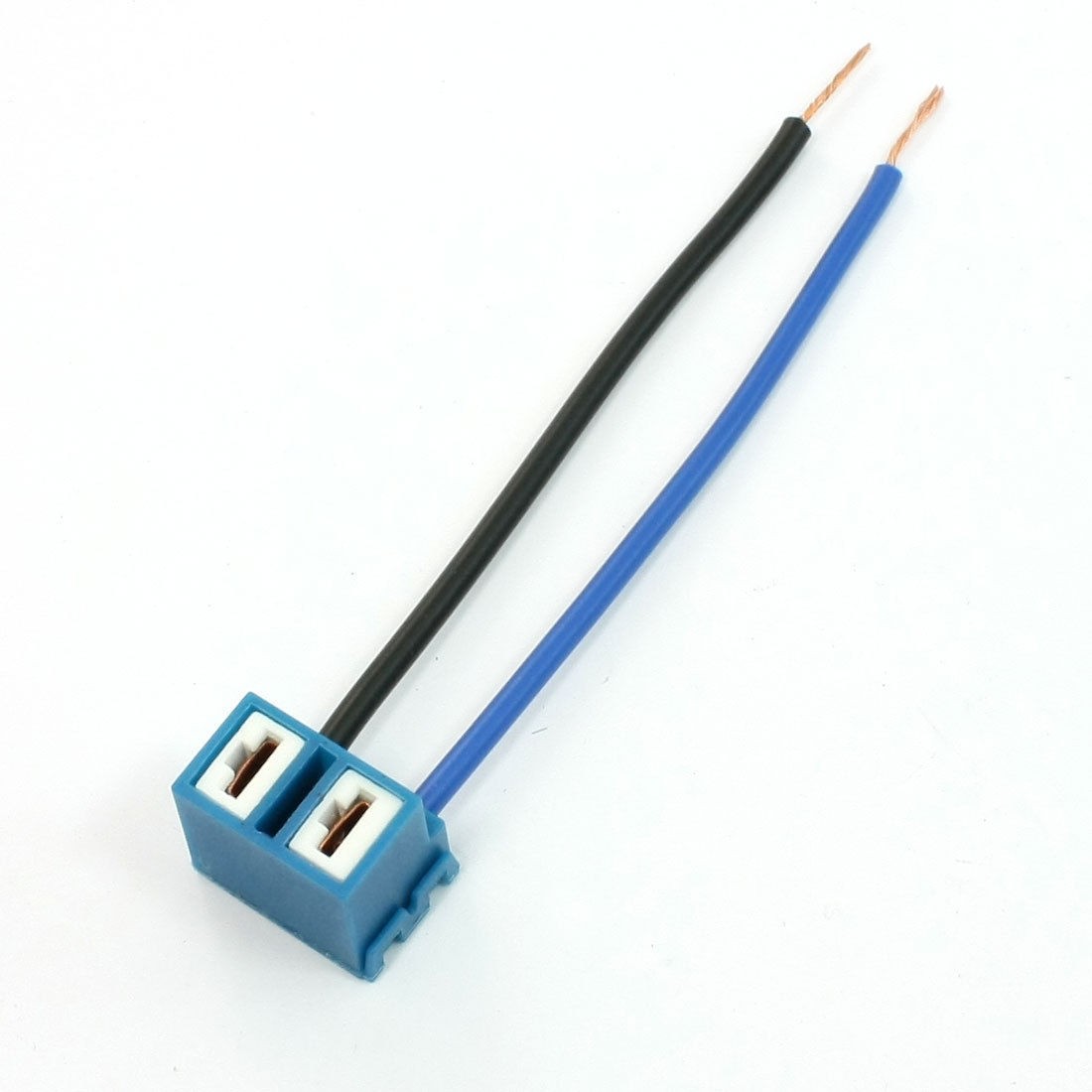 5 Pcs Rectangle Plastic Head H7 Relay Light Lamp Holder Socket Blue