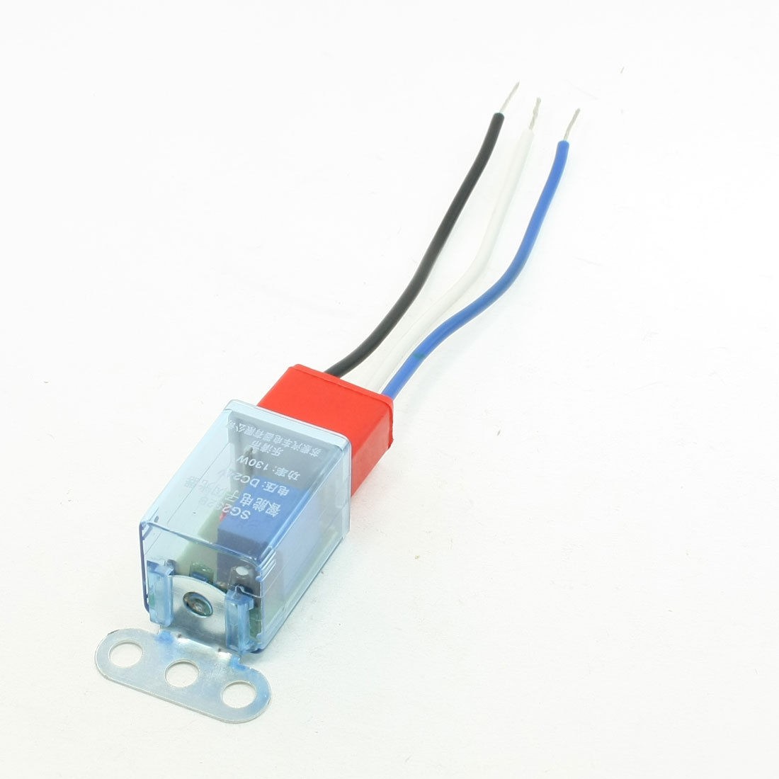 5 Pcs 16 AWG Wire Red Ceramic Socket LED Indicator 3 Pin Car Flasher Relay DC24V