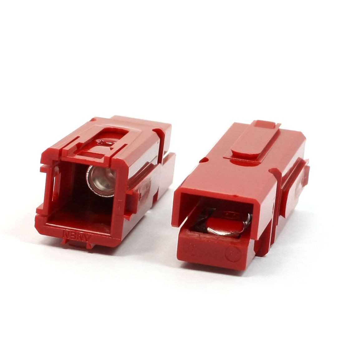 2 Pcs Red Plastic Electrical 1cm Holes Components Powerpole Connector 75A 600V