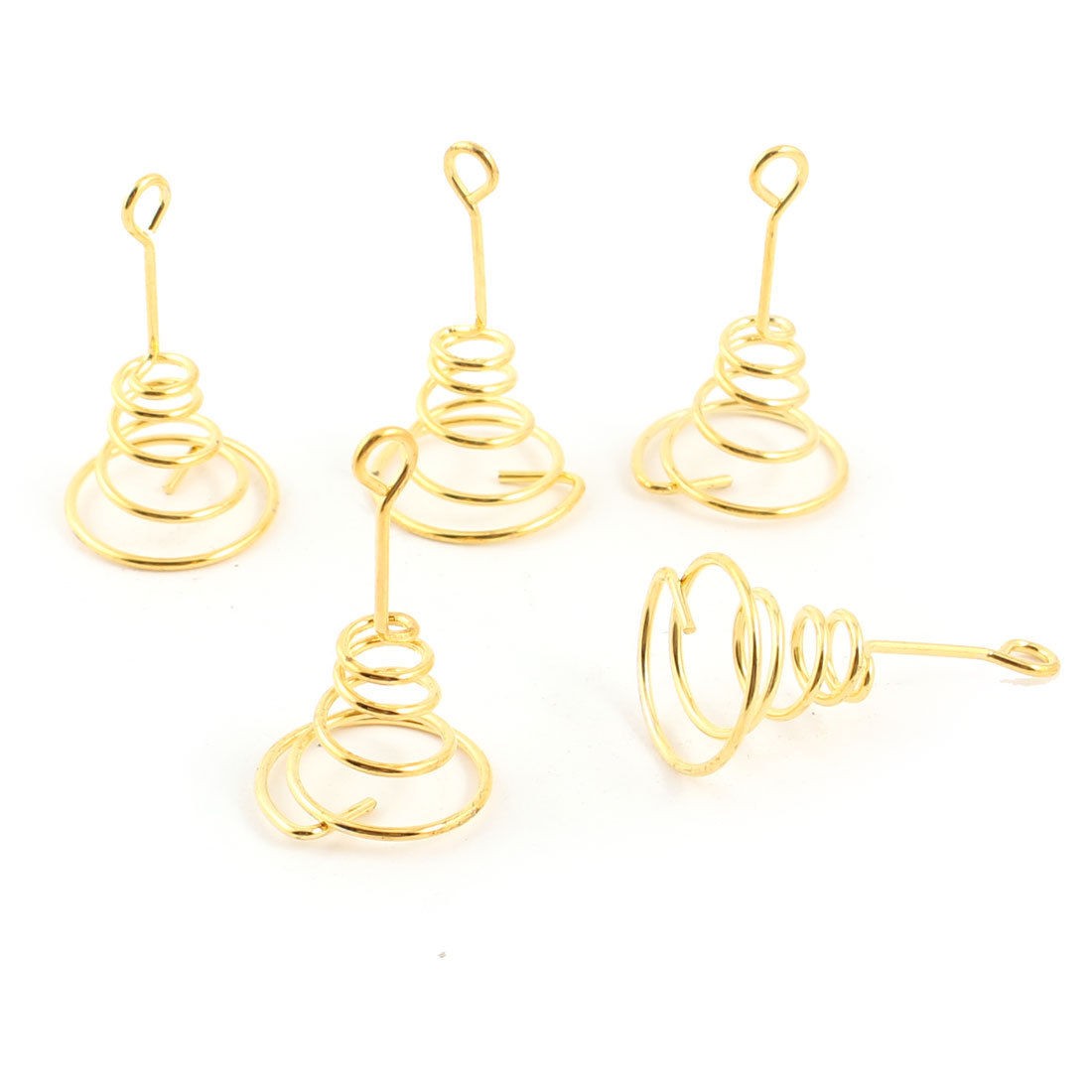 5 Pcs Gold Tone Replacement Metal Feeder Spring for Fishing