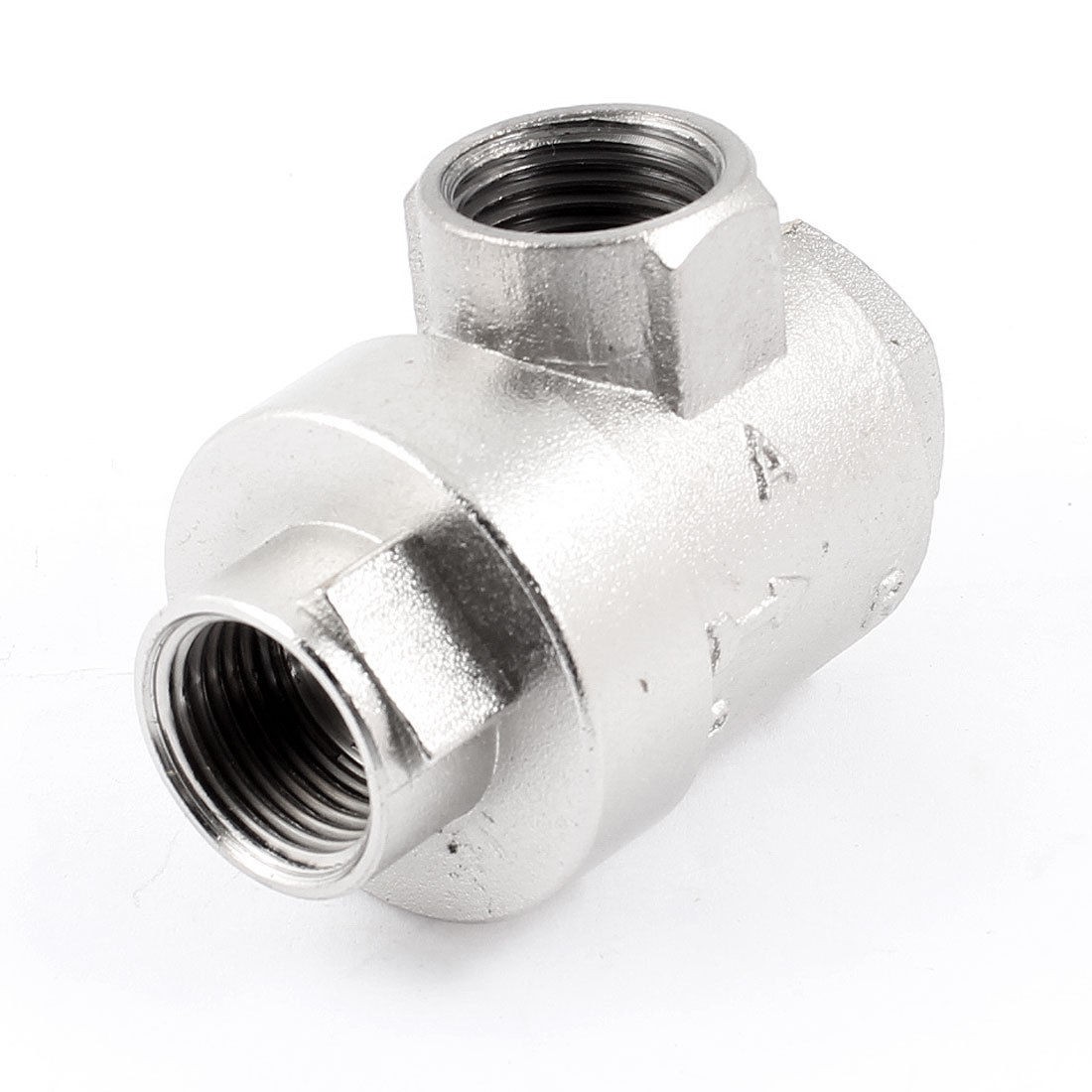 Pneumatic 2 Way 18.5mm Outlet Air Quick Exhaust Valve Silver Tone