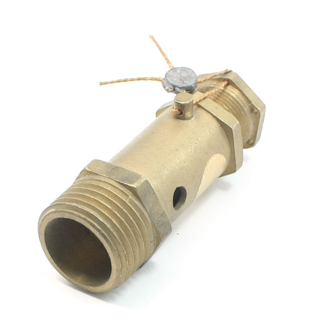 Metal 0.8" Thread Pressure Relief Valve Gold Tone for Air Compressor