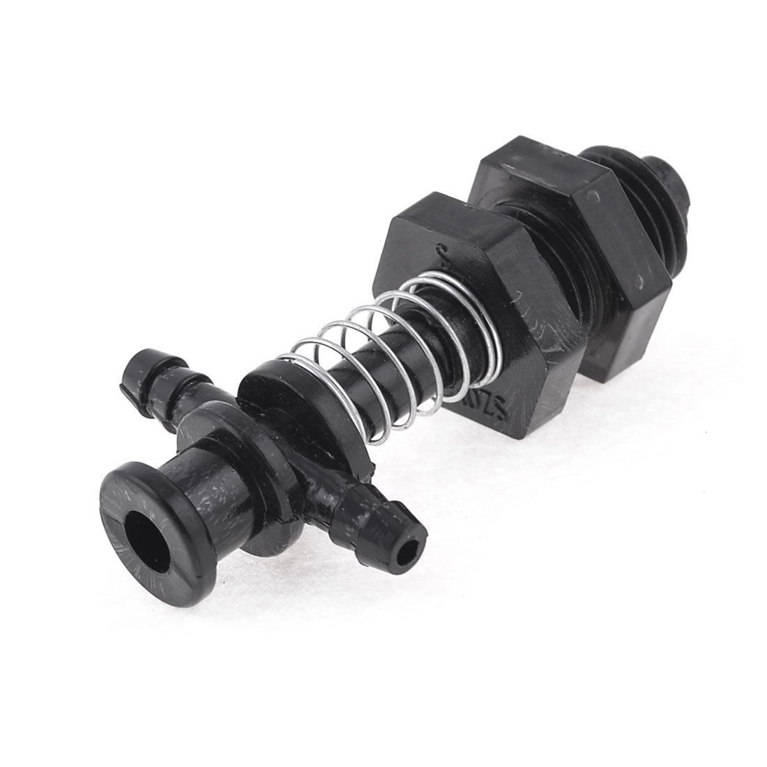 11mm x 12mm x 45mm Metal Tubular 3 Way Vacuum Cup Holder Connector Black