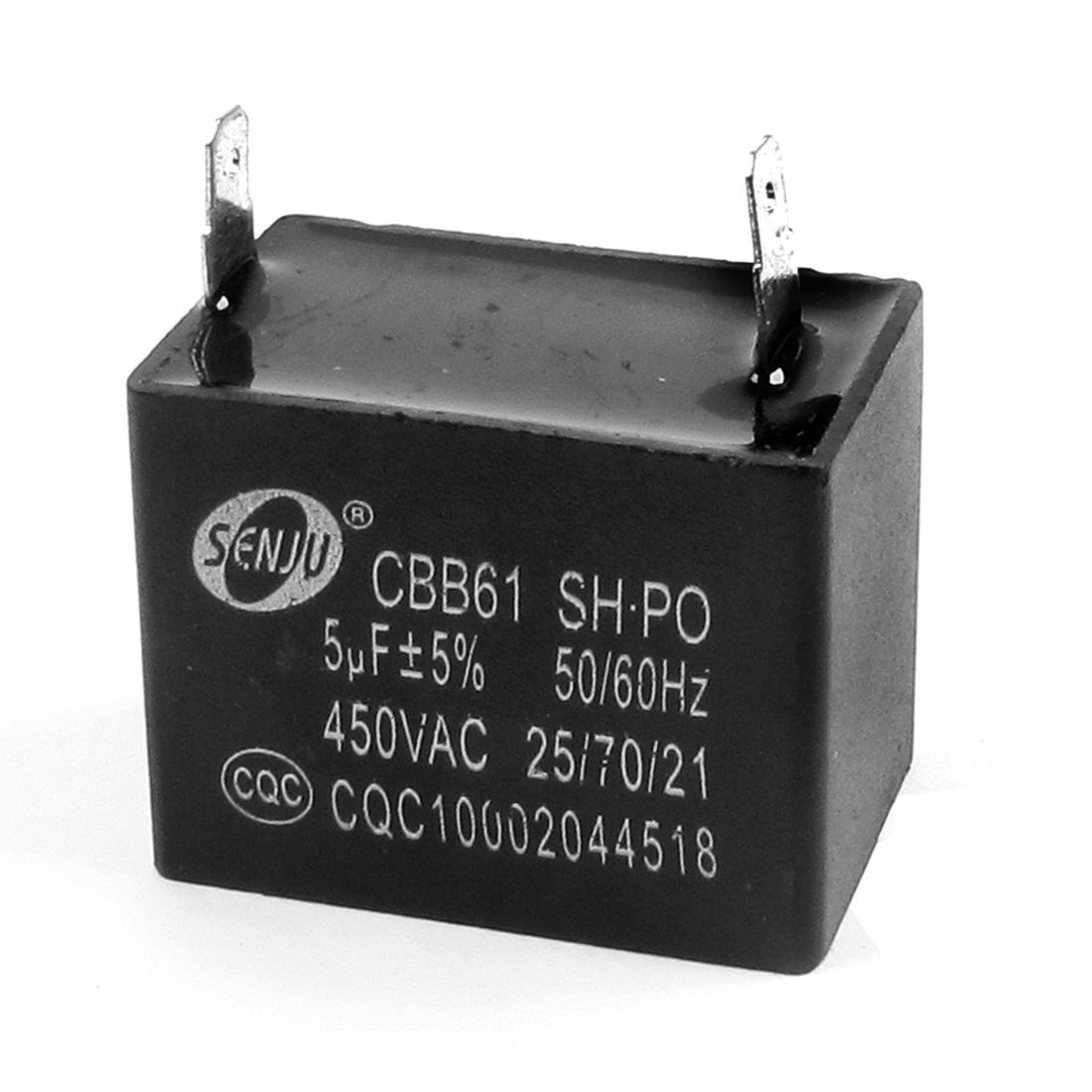 5uF AC 450V Air Conditioner Fan 2 Terminals Motor Capacitor