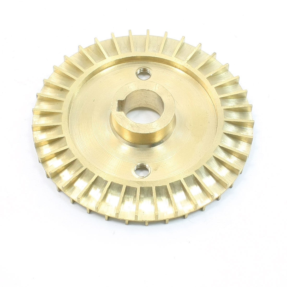 Water Pump Part Dual Side 2.6" Diameter Gold Tone Brass Impeller