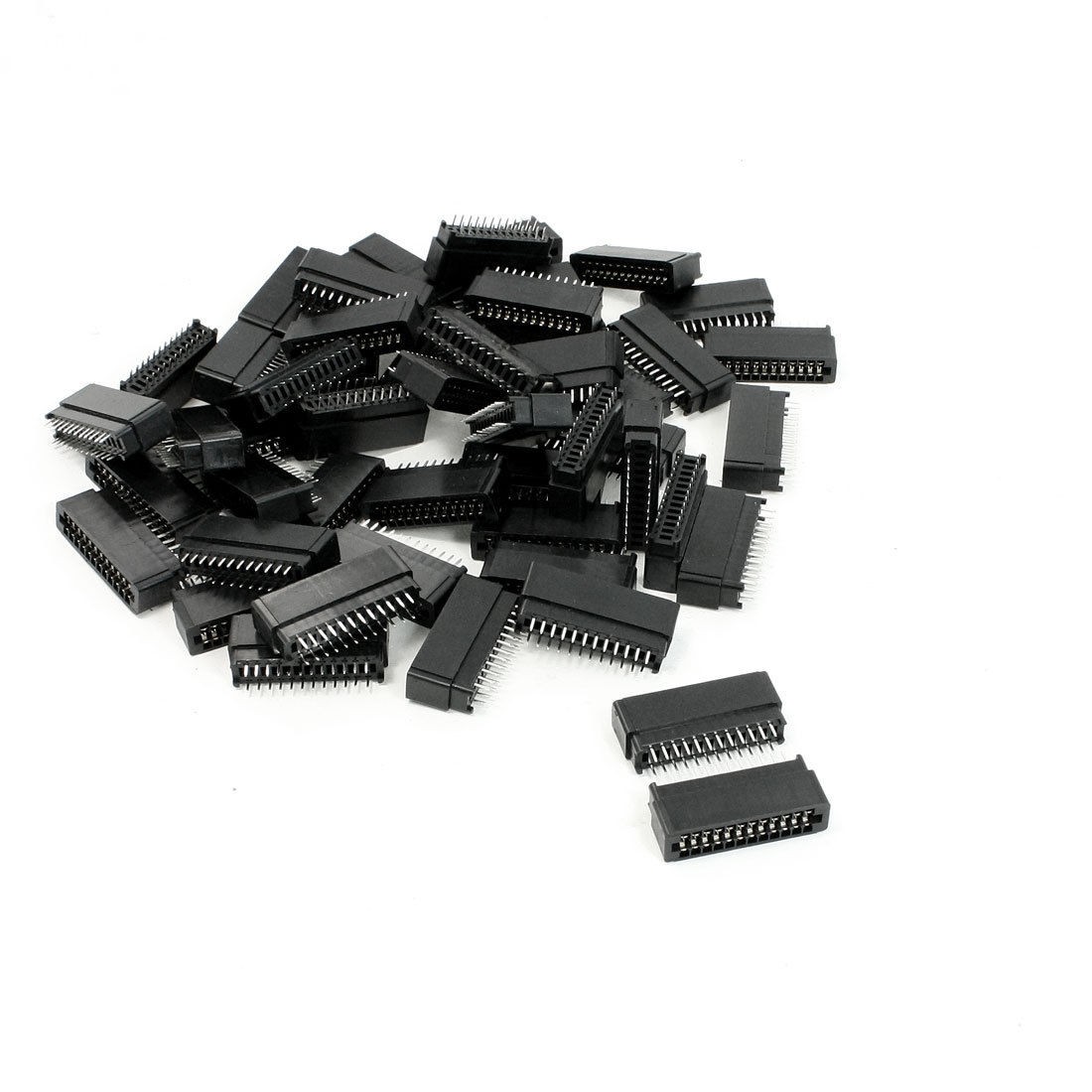 50 Pcs 2.54mm Pitch Dual Row 24 Pins IDC Male Connectors Headers