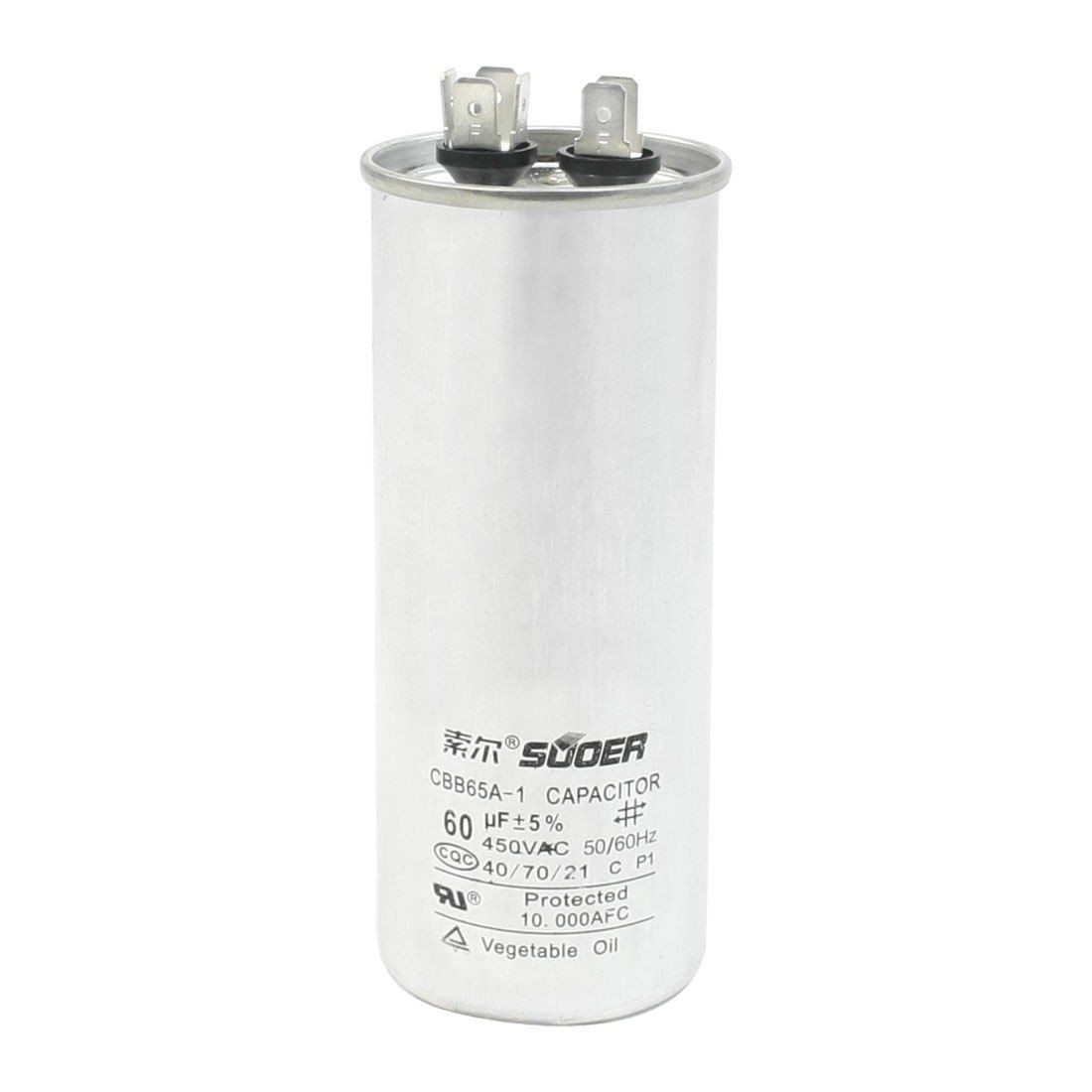 60uF 450V 50/60Hz Cylinder Shaped Refrigerator Motor Running Capacitor