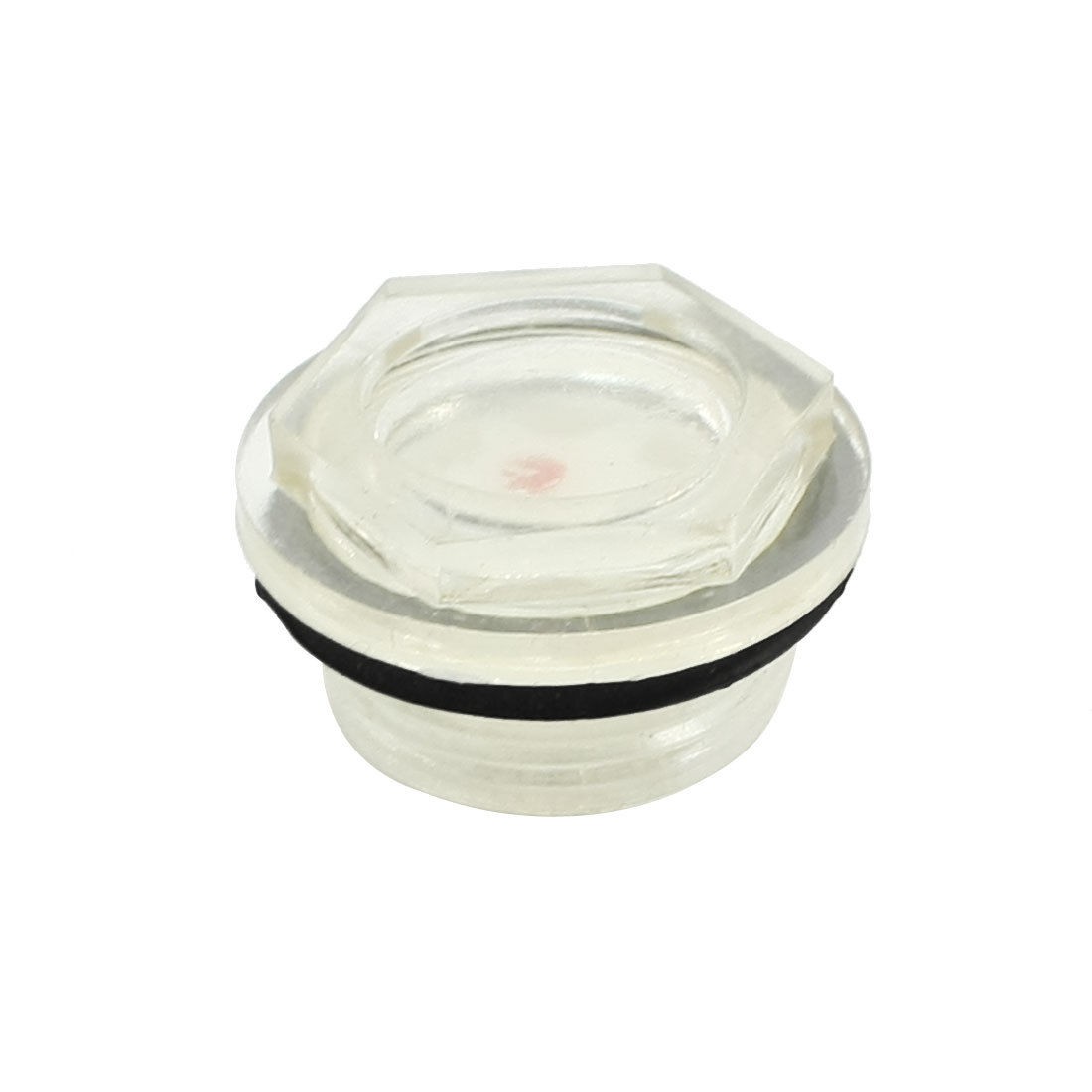 Black O Ring Clear Plastic Oil Liquid Level Sight Glass 26mm for Air Compressor