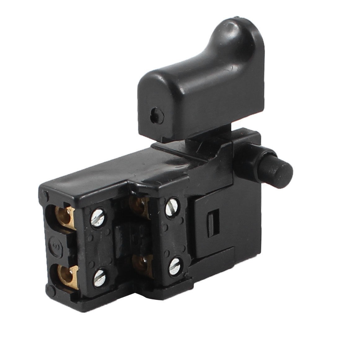 250V 6A 5E4 Locking DPST AC Trigger Switch Black for Electric Hammer
