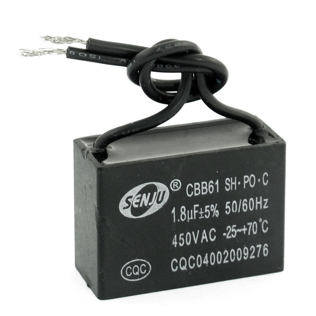 AC 450V 1.8uF Two Wired Ceiling Fan Motor Run Capacitor CBB61