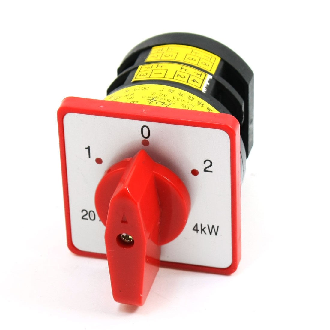 4KW 20A AC 380V 8 Screw Terminal 3 Position 4PDT Changeover Cam Switch