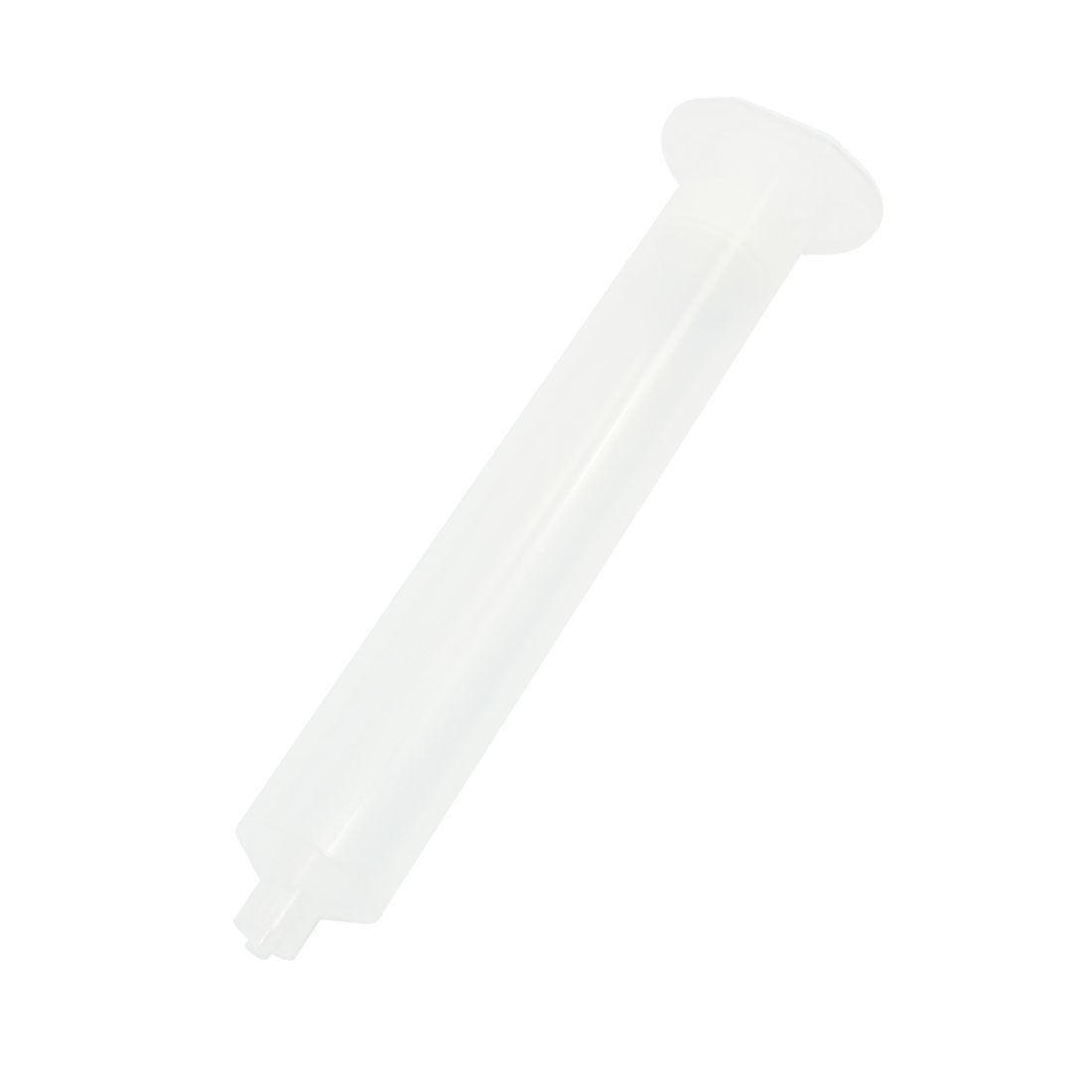 Clear White Plastic 50CC Helix Luer Lock Tip Dispenser Barrel