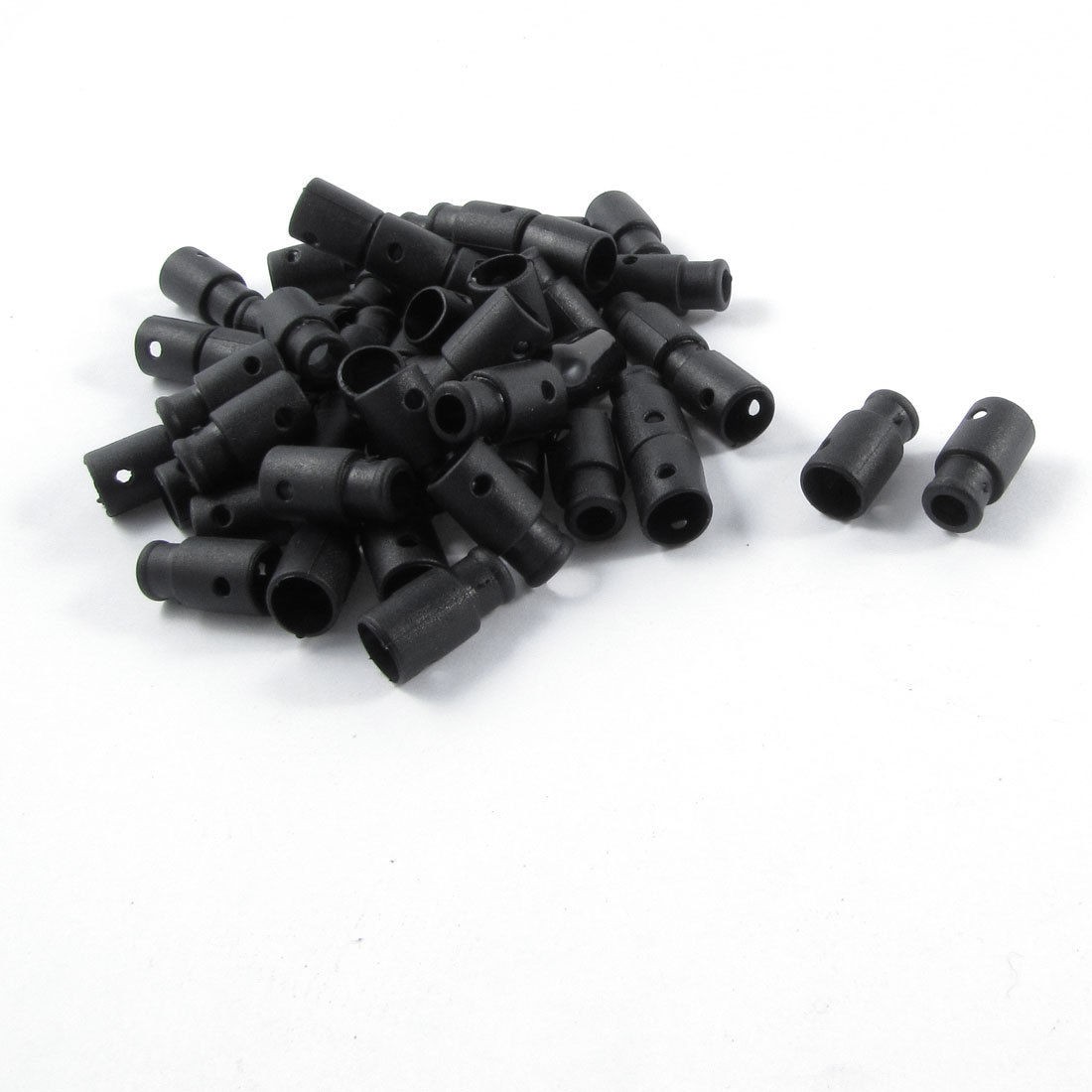 50 Pcs Insulation Protectors Waterproof Alligator Clip Covers Black