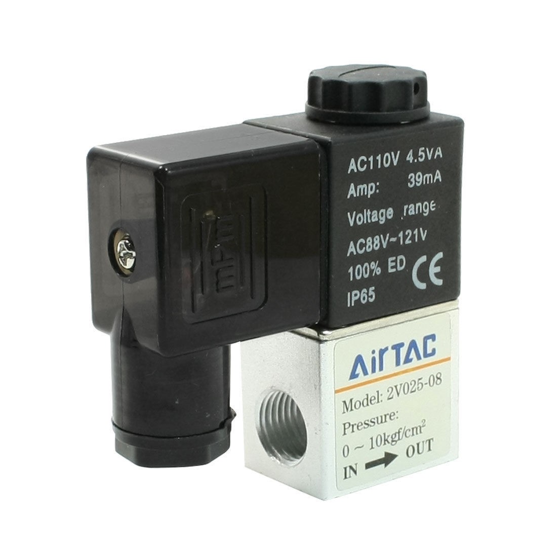 2V025 08 Model AC 110V 39mA 2 Position 2 Ways Pneumatic Solenoid Valve
