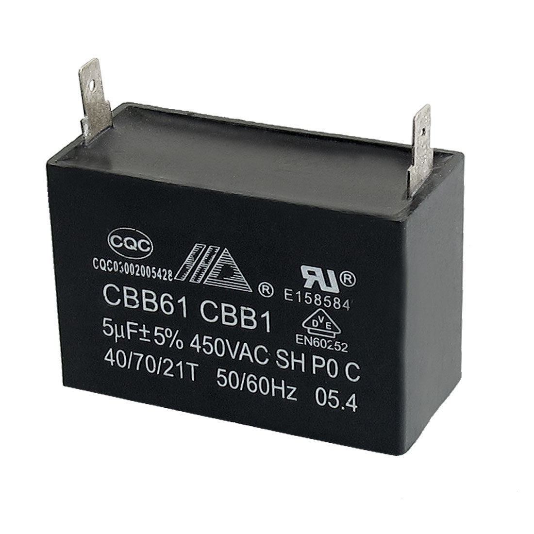 CBB61 5uF 50/60Hz 2 Pins Motor Run Capacitor AC 450V
