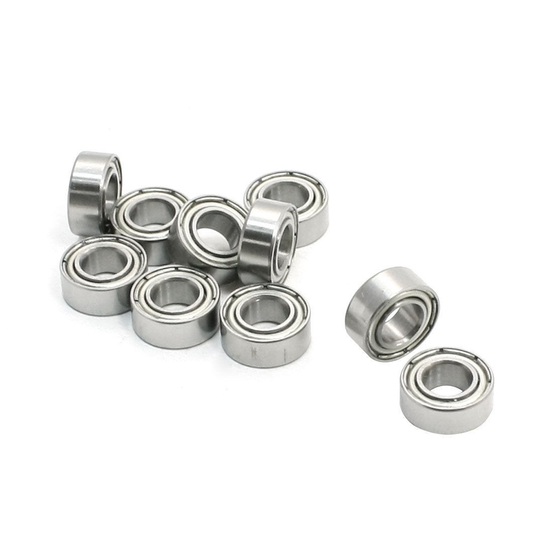 10 Pcs Double Metal Shield Deep Groove Ball Bearing 5mm x 10mm x 4mm