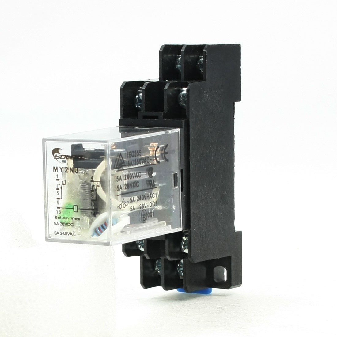 MY2NJ 24V DC Coil General Purpose Power Relay 8Pin 5A 240VAC/28VDC w Socket