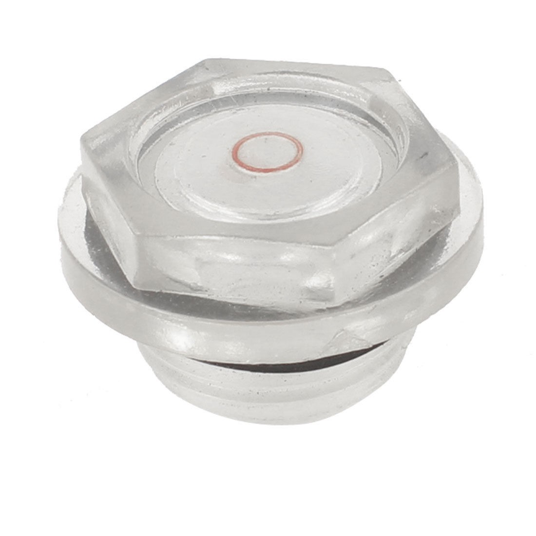 1" Thread Diameter Air Compressor Fittings Clear Plastic Oil Sight Glass
