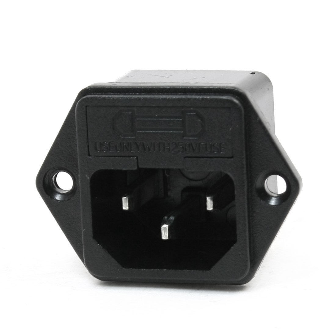 Panel Mount IEC320 C14 Rice Cooker Power Adapter AC 250V 10A w 21mm x 5mm Fuse