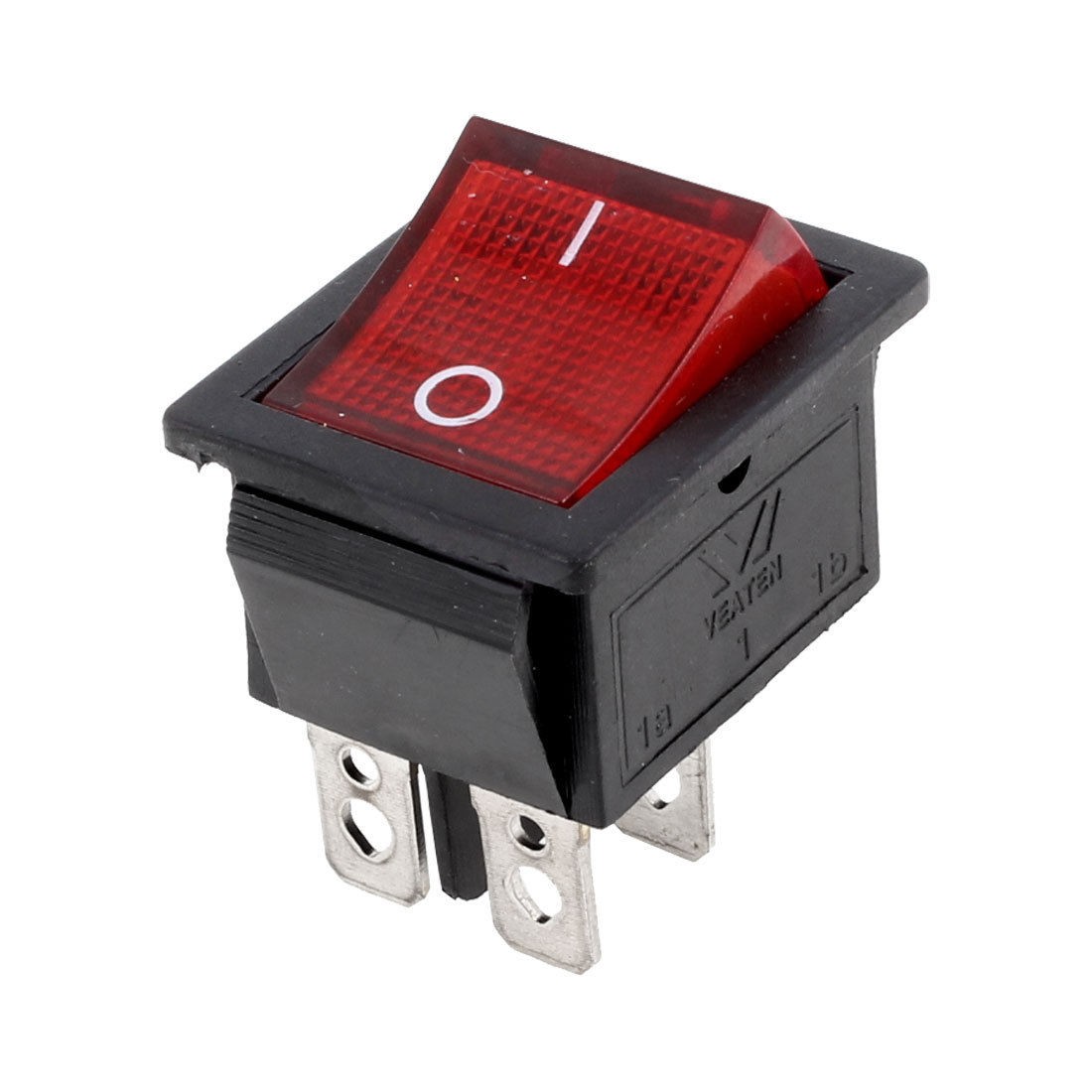 Red Light 4 Pin DPST ON/OFF Snap in Boat Rocker Switch 18A/250V 20A/125V AC