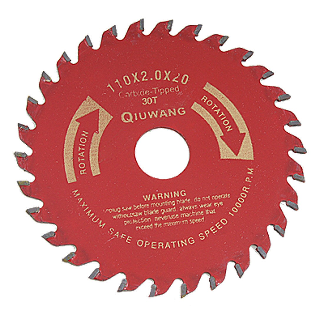 30 Tooth Round 110mm Diameter Red Wood Cutter Saw Blade