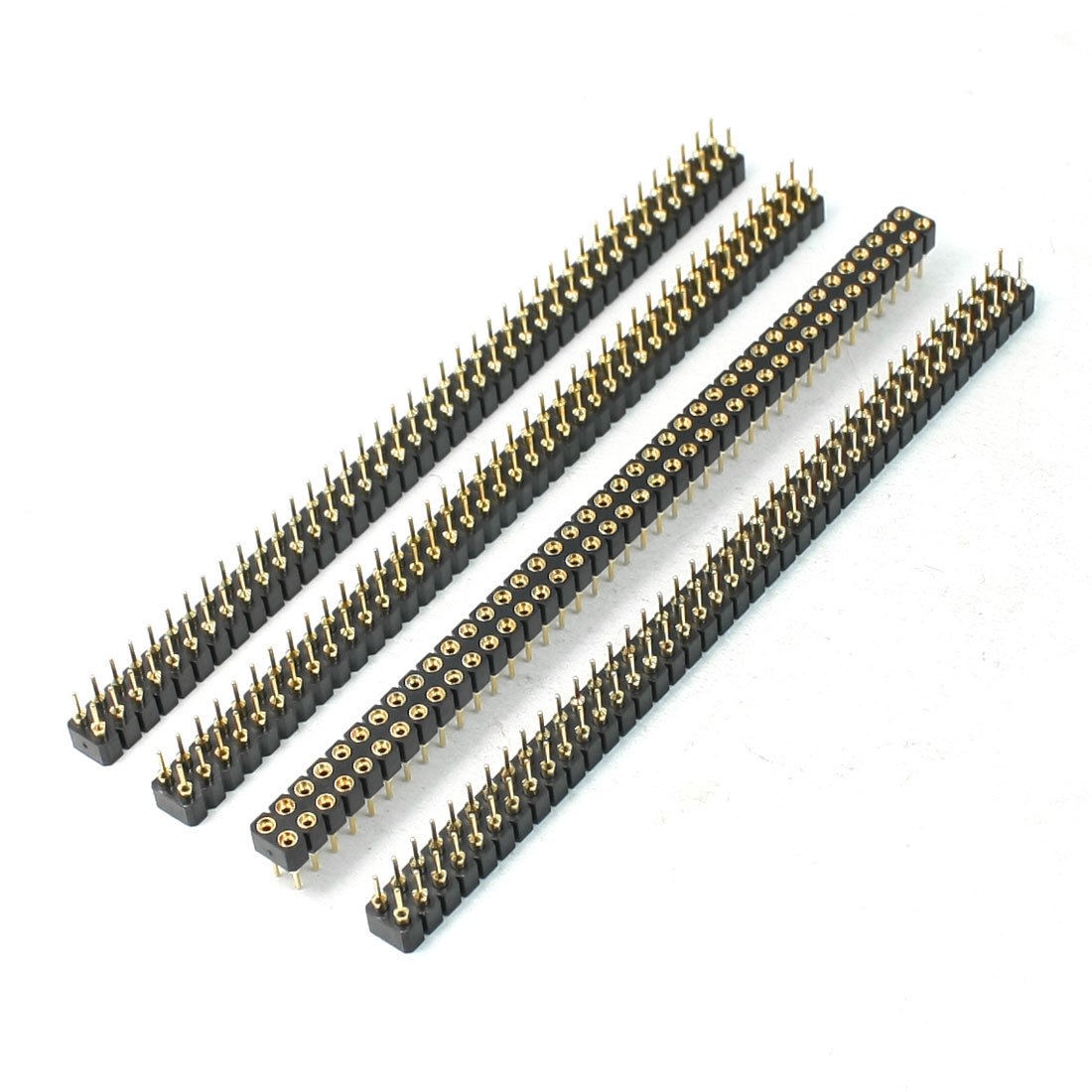 2.54mm Pitch Straight 2x40 Position PCB IC Socket Connector 4 Pieces