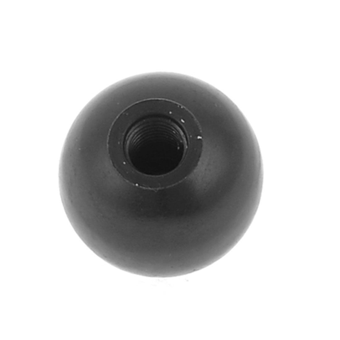 10mm Threaded Hole 40mm Dia Black Control Knob Machine Operation Ball Handle