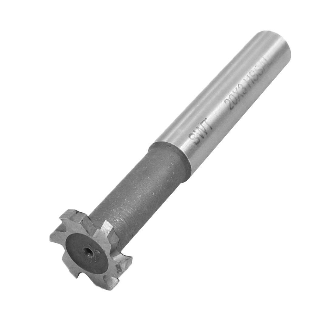 20mmx3mm 6 Flutes HSS Straight Shank T Slot Cutting Cutter End Mill