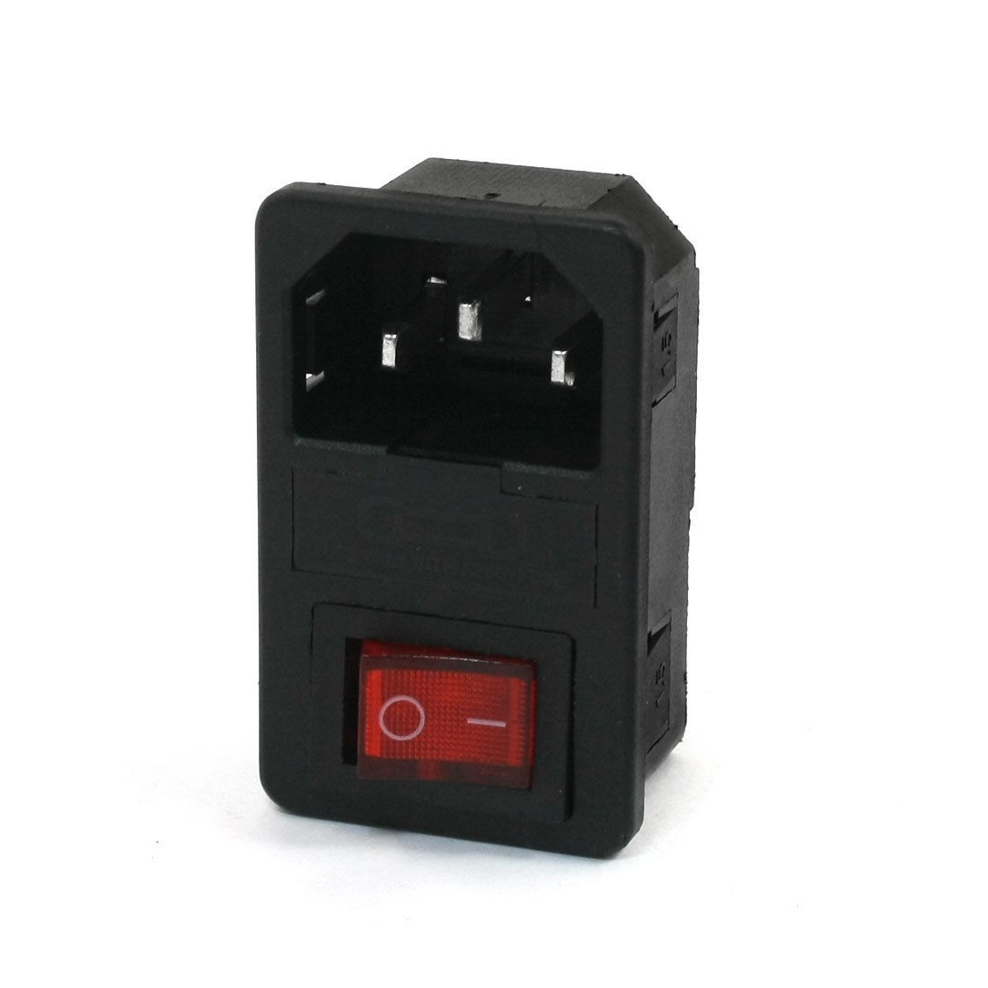 AC 10A 250V 3 Terminals IEC320 C14 Inlet Male Power Plug w Switch
