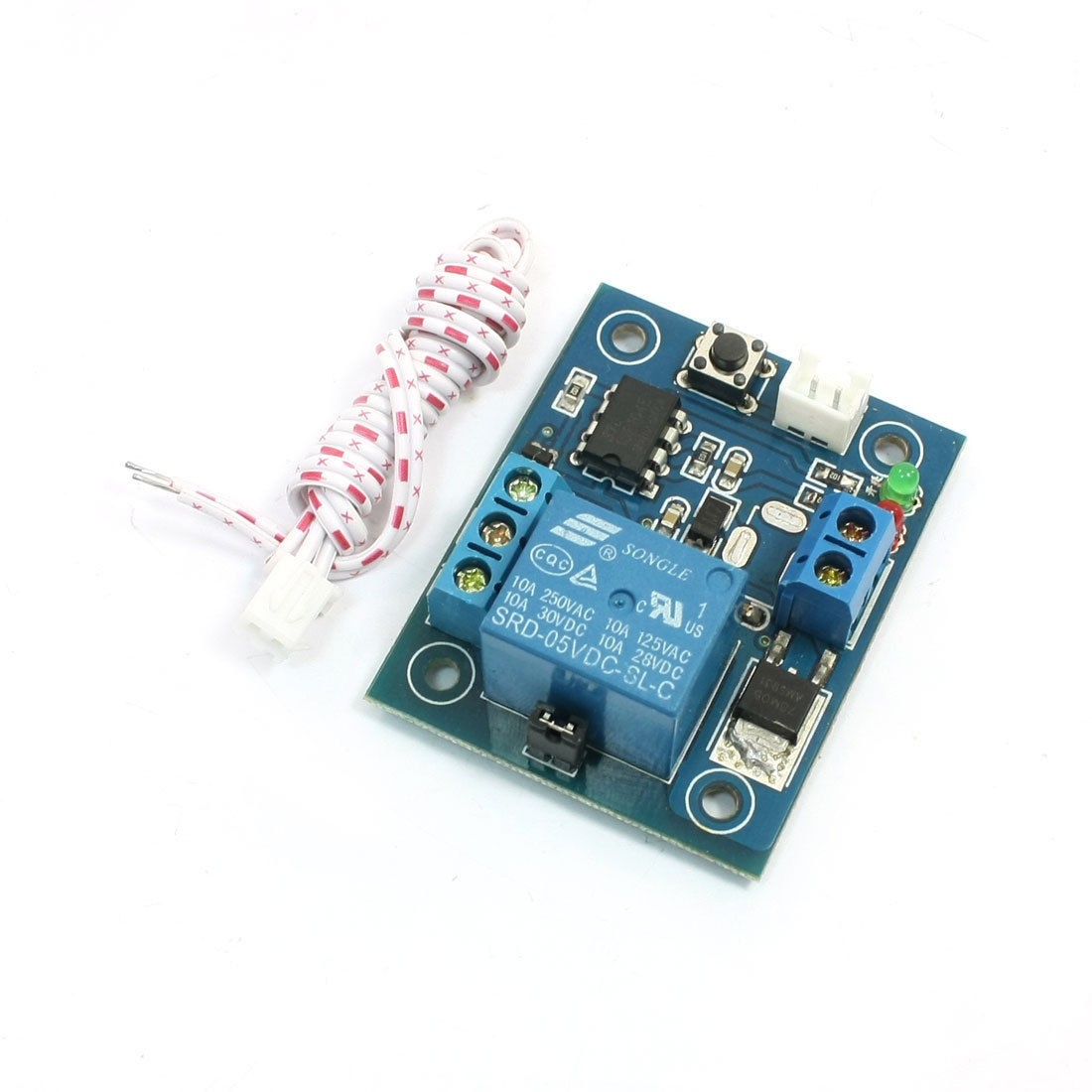 DC5V Coil 1-Channel Self Locking Trigger Relay Module w Cable for Arduino