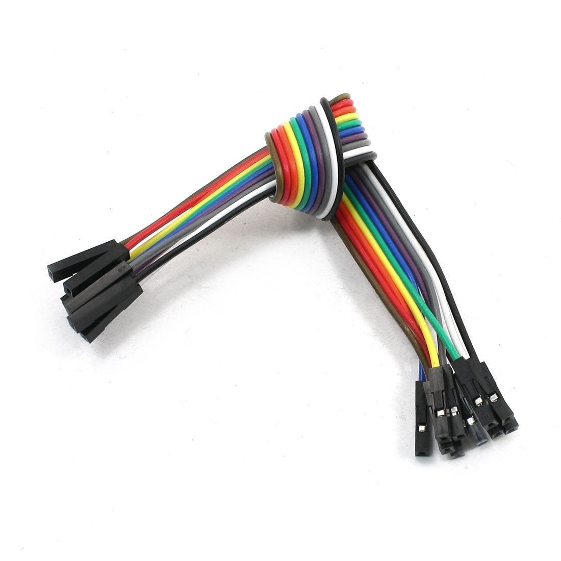 Colored 10P Female Connector Test Line Wire Cable 2.54mm Pitch 18cm 7" Long