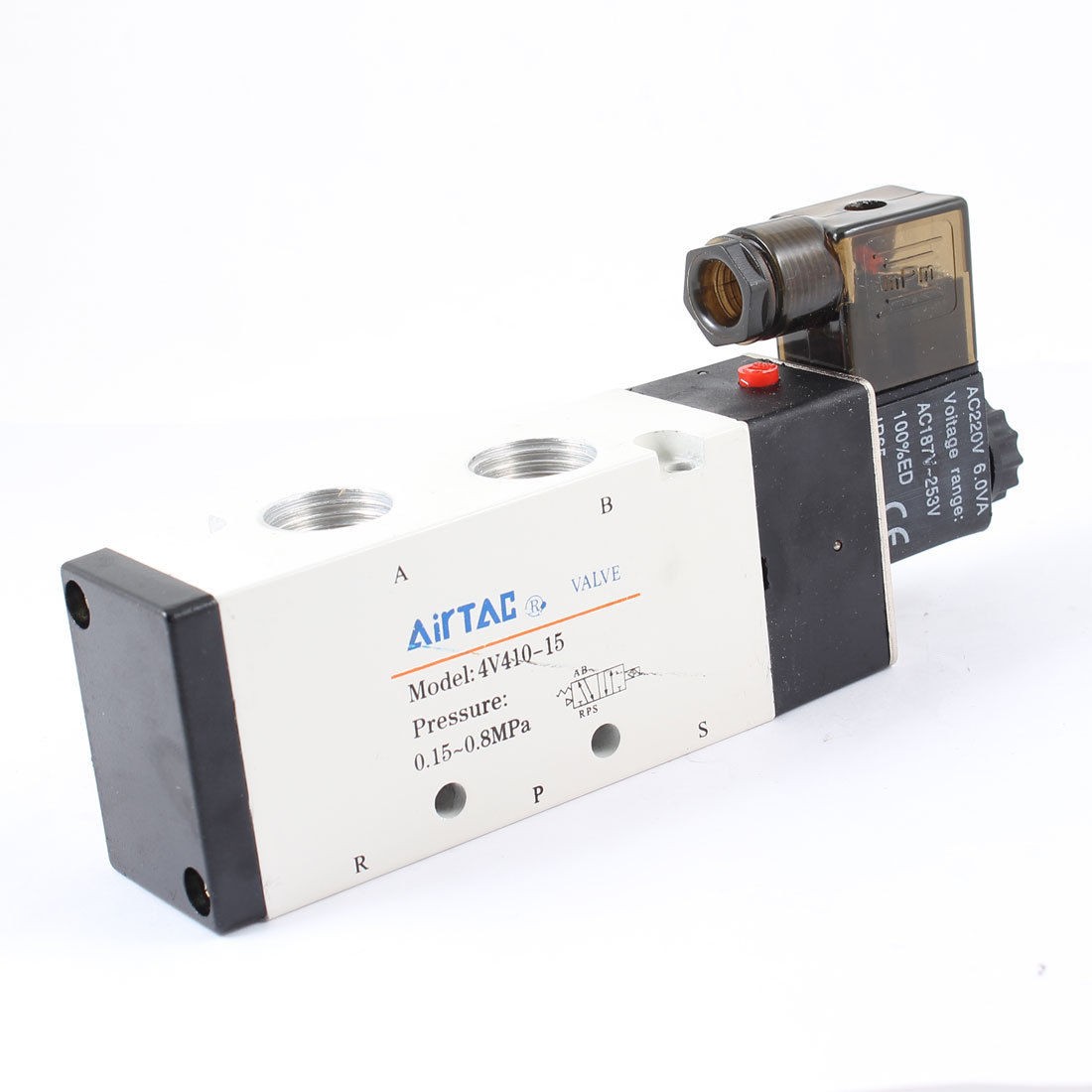 AC220V 6VA 1 2" Inlet 2 Position 5 Way Solenoid Valve 4V410 15