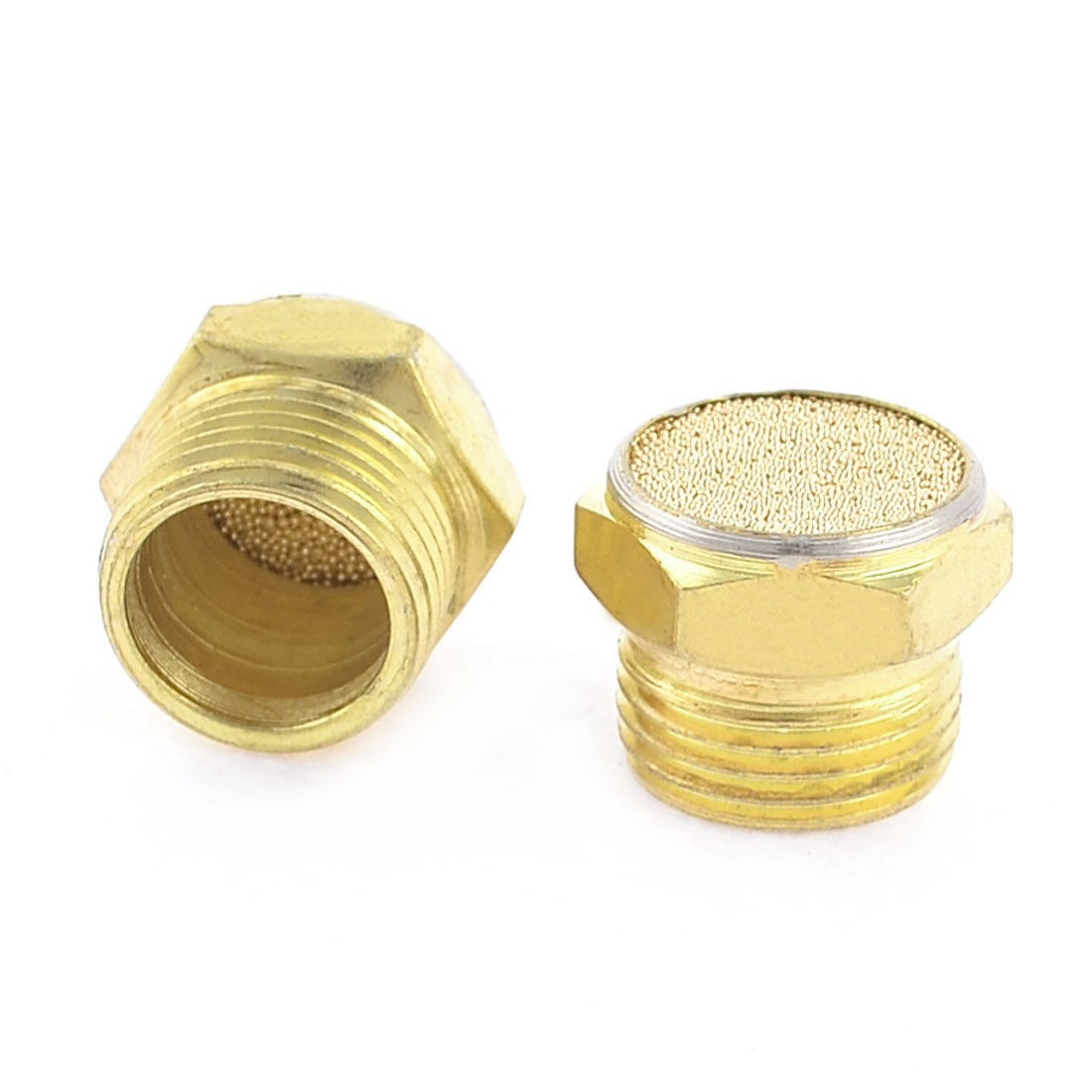 2 Pieces Pneumatic 3 8" PT Male Thread Absorb Noise Exhaust Silencer Muffler